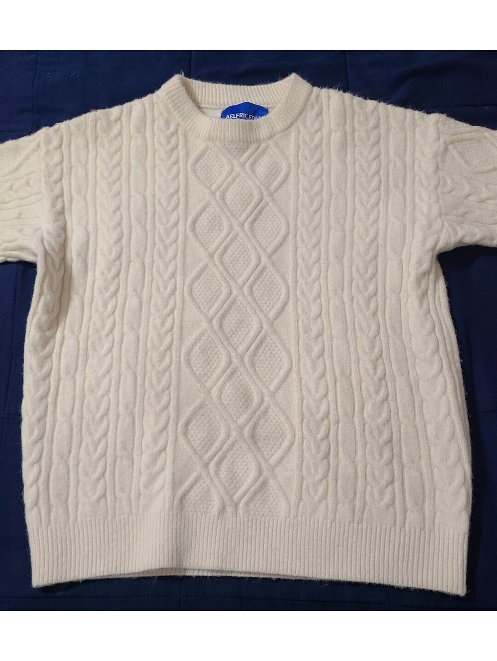 Aelfric Eden XS Ivory Cable Knit Sweater Cream Quiet Luxury Preppy Old Money